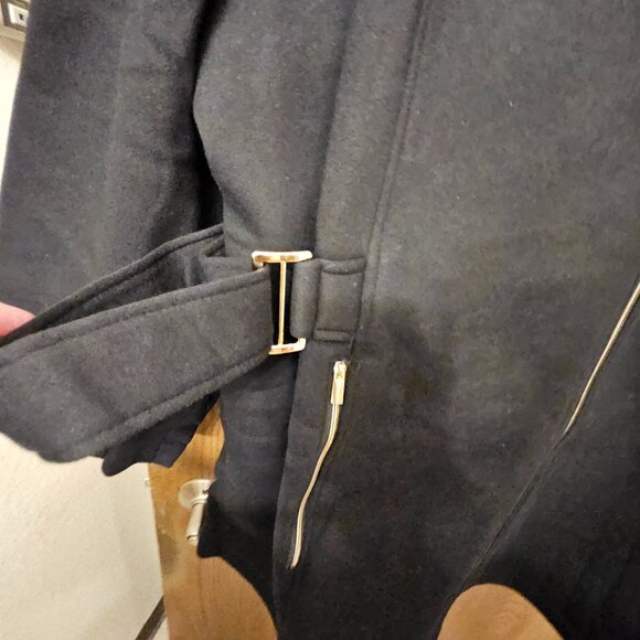 Avenue Women's Plus Size Side Tab Black & Leopard Fleece Jacket NWT Hood 30/32 - Picture 8 of 12